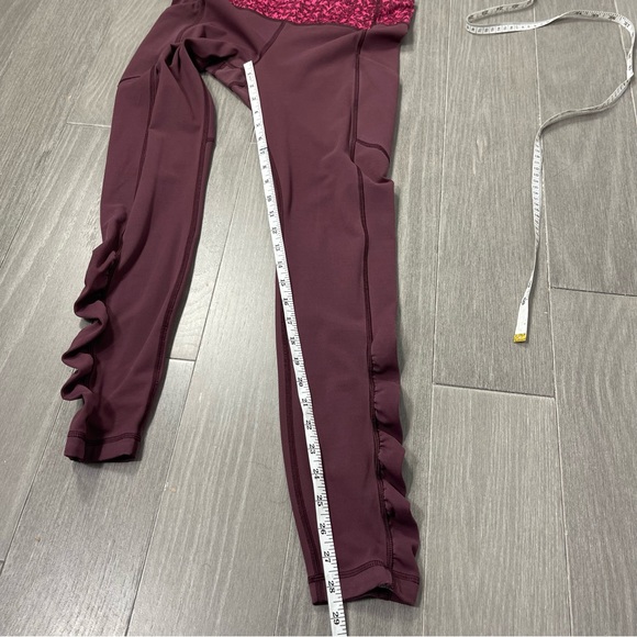Lululemon Speed Tight IV Brushed Bordeaux Drama Mountain Peaks Bon Bon - Picture 15 of 16